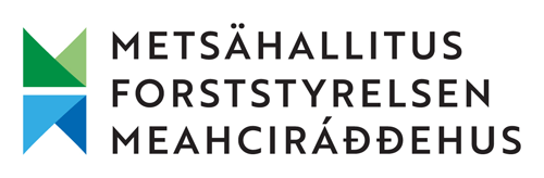Metsähallituksen logo MH suomi ruotsi saame VÄRI